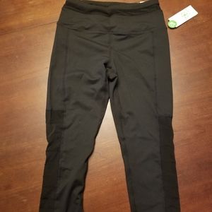 Gaiam w's leggings w/pockets black medium